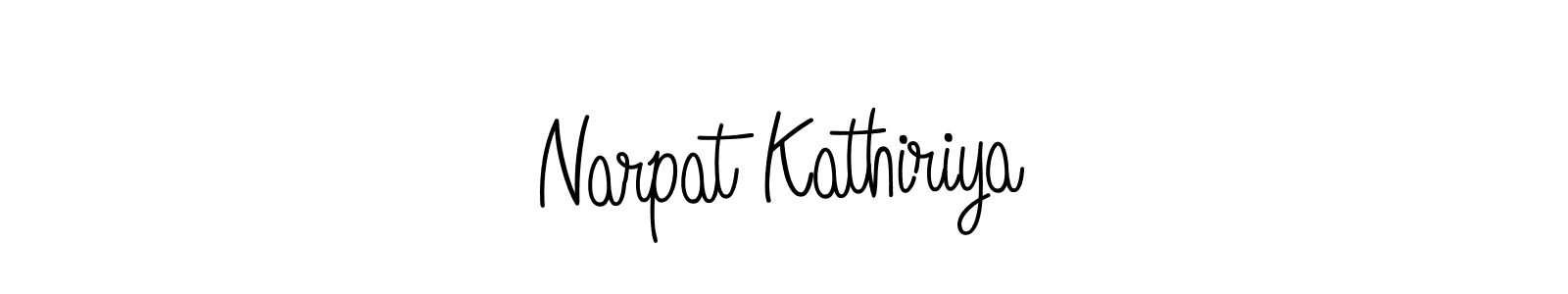 Narpat Kathiriya stylish signature style. Best Handwritten Sign (Angelique-Rose-font-FFP) for my name. Handwritten Signature Collection Ideas for my name Narpat Kathiriya. Narpat Kathiriya signature style 5 images and pictures png