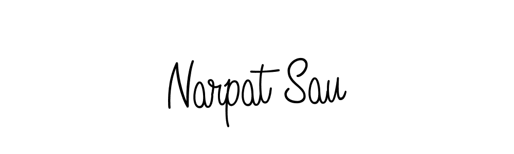 How to make Narpat Sau name signature. Use Angelique-Rose-font-FFP style for creating short signs online. This is the latest handwritten sign. Narpat Sau signature style 5 images and pictures png