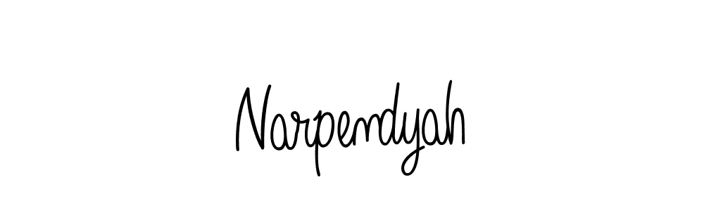 Narpendyah stylish signature style. Best Handwritten Sign (Angelique-Rose-font-FFP) for my name. Handwritten Signature Collection Ideas for my name Narpendyah. Narpendyah signature style 5 images and pictures png