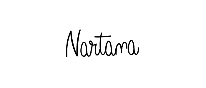 How to make Nartana name signature. Use Angelique-Rose-font-FFP style for creating short signs online. This is the latest handwritten sign. Nartana signature style 5 images and pictures png