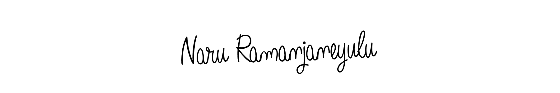 Design your own signature with our free online signature maker. With this signature software, you can create a handwritten (Angelique-Rose-font-FFP) signature for name Naru Ramanjaneyulu. Naru Ramanjaneyulu signature style 5 images and pictures png