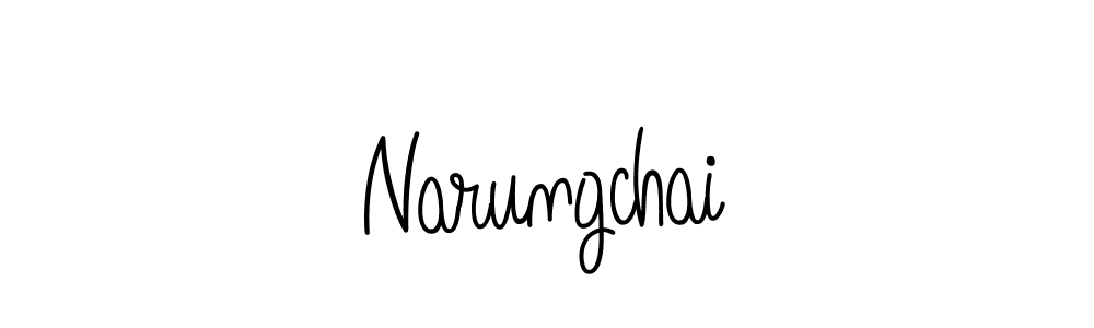 Use a signature maker to create a handwritten signature online. With this signature software, you can design (Angelique-Rose-font-FFP) your own signature for name Narungchai. Narungchai signature style 5 images and pictures png