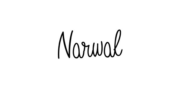 You should practise on your own different ways (Angelique-Rose-font-FFP) to write your name (Narwal) in signature. don't let someone else do it for you. Narwal signature style 5 images and pictures png