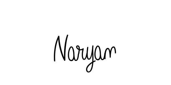 Make a beautiful signature design for name Naryan. With this signature (Angelique-Rose-font-FFP) style, you can create a handwritten signature for free. Naryan signature style 5 images and pictures png
