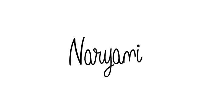 How to make Naryani signature? Angelique-Rose-font-FFP is a professional autograph style. Create handwritten signature for Naryani name. Naryani signature style 5 images and pictures png