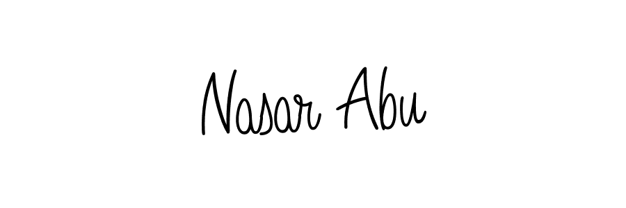 Make a beautiful signature design for name Nasar Abu. With this signature (Angelique-Rose-font-FFP) style, you can create a handwritten signature for free. Nasar Abu signature style 5 images and pictures png