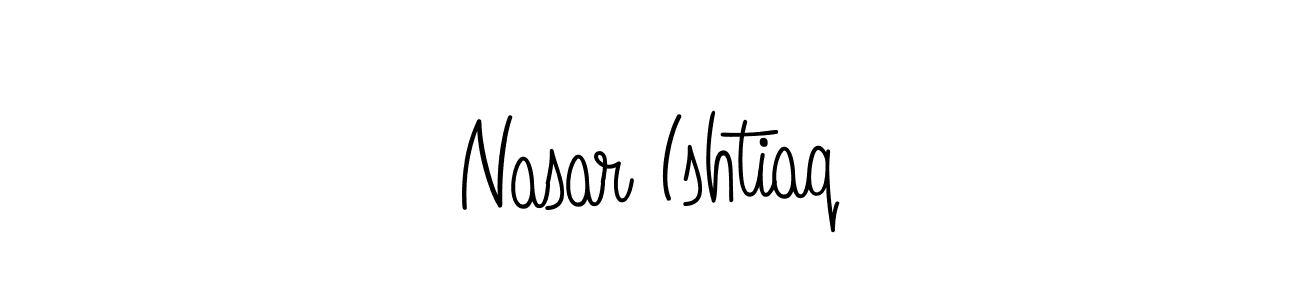 Create a beautiful signature design for name Nasar Ishtiaq. With this signature (Angelique-Rose-font-FFP) fonts, you can make a handwritten signature for free. Nasar Ishtiaq signature style 5 images and pictures png