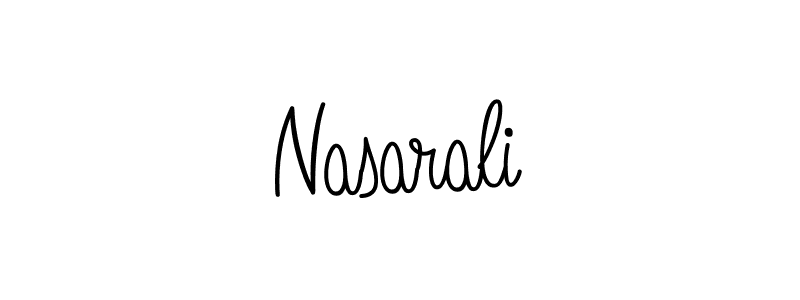 Use a signature maker to create a handwritten signature online. With this signature software, you can design (Angelique-Rose-font-FFP) your own signature for name Nasarali. Nasarali signature style 5 images and pictures png