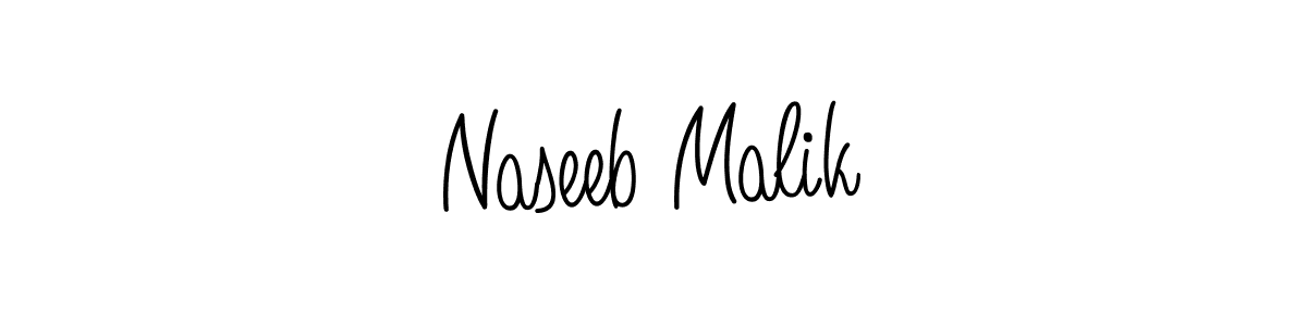 Use a signature maker to create a handwritten signature online. With this signature software, you can design (Angelique-Rose-font-FFP) your own signature for name Naseeb Malik. Naseeb Malik signature style 5 images and pictures png