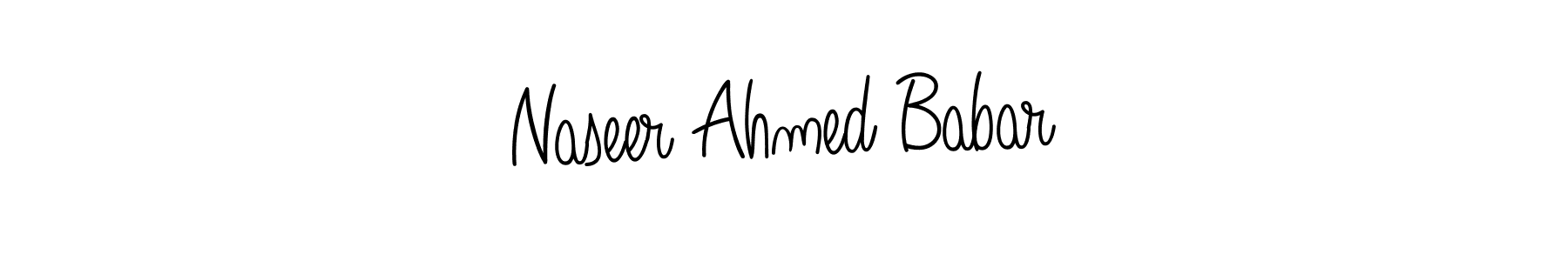 Design your own signature with our free online signature maker. With this signature software, you can create a handwritten (Angelique-Rose-font-FFP) signature for name Naseer Ahmed Babar. Naseer Ahmed Babar signature style 5 images and pictures png