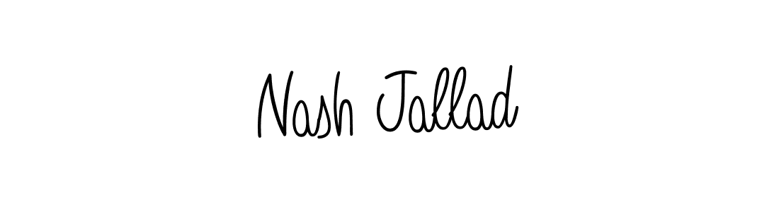 Make a beautiful signature design for name Nash Jallad. With this signature (Angelique-Rose-font-FFP) style, you can create a handwritten signature for free. Nash Jallad signature style 5 images and pictures png