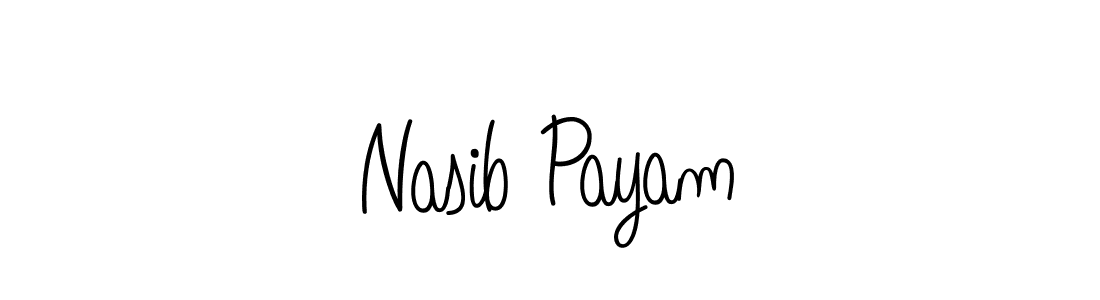 Design your own signature with our free online signature maker. With this signature software, you can create a handwritten (Angelique-Rose-font-FFP) signature for name Nasib Payam. Nasib Payam signature style 5 images and pictures png