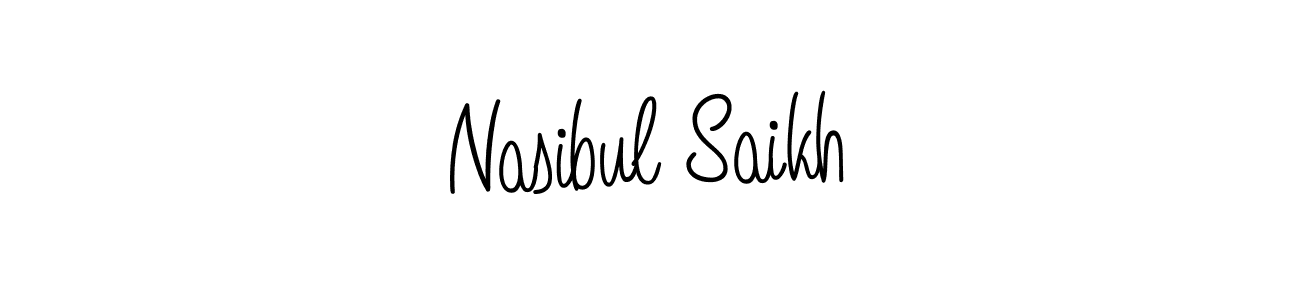 Nasibul Saikh stylish signature style. Best Handwritten Sign (Angelique-Rose-font-FFP) for my name. Handwritten Signature Collection Ideas for my name Nasibul Saikh. Nasibul Saikh signature style 5 images and pictures png