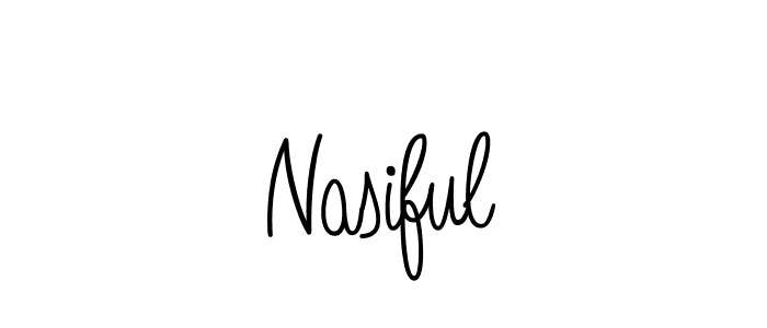 You should practise on your own different ways (Angelique-Rose-font-FFP) to write your name (Nasiful) in signature. don't let someone else do it for you. Nasiful signature style 5 images and pictures png