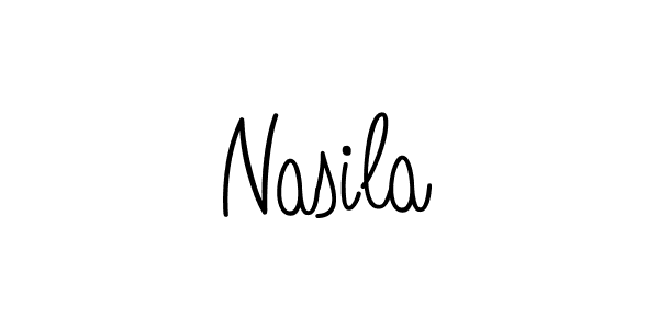 Use a signature maker to create a handwritten signature online. With this signature software, you can design (Angelique-Rose-font-FFP) your own signature for name Nasila. Nasila signature style 5 images and pictures png