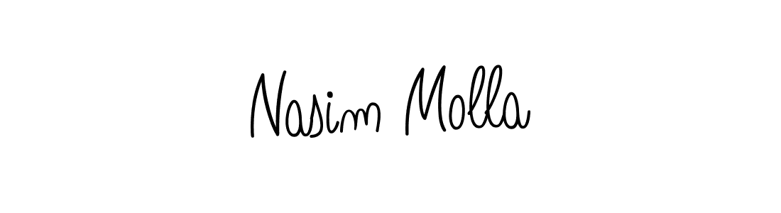 Use a signature maker to create a handwritten signature online. With this signature software, you can design (Angelique-Rose-font-FFP) your own signature for name Nasim Molla. Nasim Molla signature style 5 images and pictures png