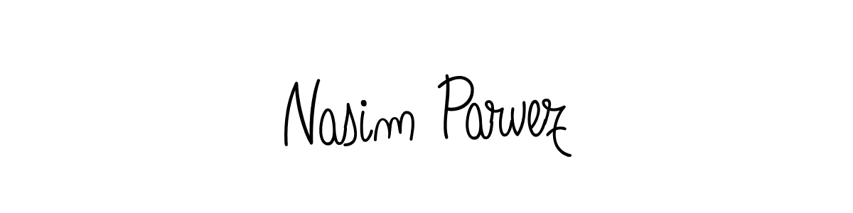How to make Nasim Parvez name signature. Use Angelique-Rose-font-FFP style for creating short signs online. This is the latest handwritten sign. Nasim Parvez signature style 5 images and pictures png