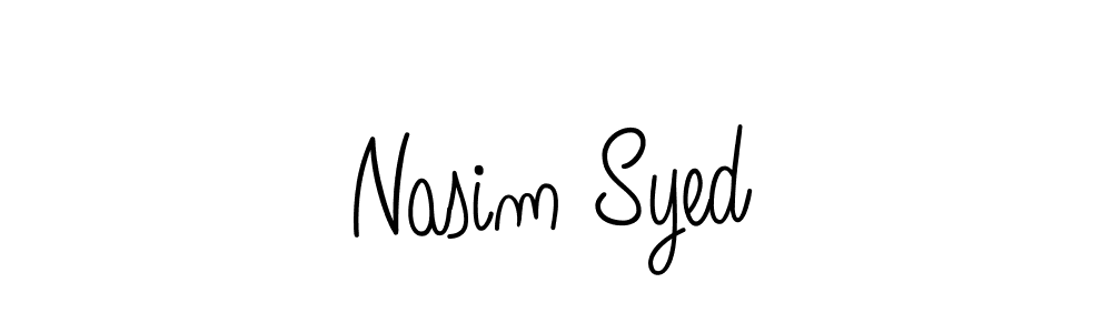 Make a beautiful signature design for name Nasim Syed. With this signature (Angelique-Rose-font-FFP) style, you can create a handwritten signature for free. Nasim Syed signature style 5 images and pictures png