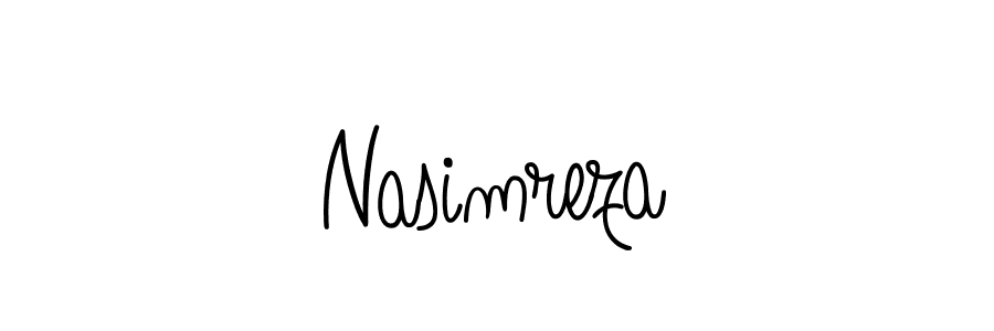 Use a signature maker to create a handwritten signature online. With this signature software, you can design (Angelique-Rose-font-FFP) your own signature for name Nasimreza. Nasimreza signature style 5 images and pictures png