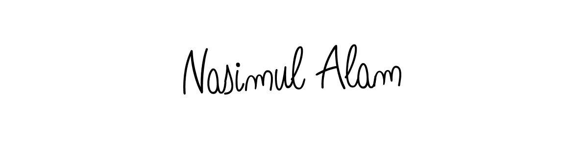 Use a signature maker to create a handwritten signature online. With this signature software, you can design (Angelique-Rose-font-FFP) your own signature for name Nasimul Alam. Nasimul Alam signature style 5 images and pictures png