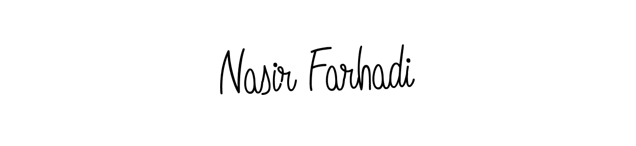 Use a signature maker to create a handwritten signature online. With this signature software, you can design (Angelique-Rose-font-FFP) your own signature for name Nasir Farhadi. Nasir Farhadi signature style 5 images and pictures png