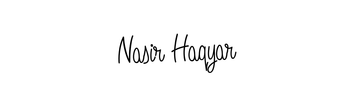 The best way (Angelique-Rose-font-FFP) to make a short signature is to pick only two or three words in your name. The name Nasir Haqyar include a total of six letters. For converting this name. Nasir Haqyar signature style 5 images and pictures png