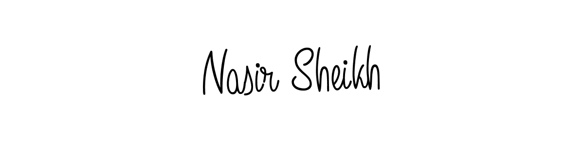 Nasir Sheikh stylish signature style. Best Handwritten Sign (Angelique-Rose-font-FFP) for my name. Handwritten Signature Collection Ideas for my name Nasir Sheikh. Nasir Sheikh signature style 5 images and pictures png