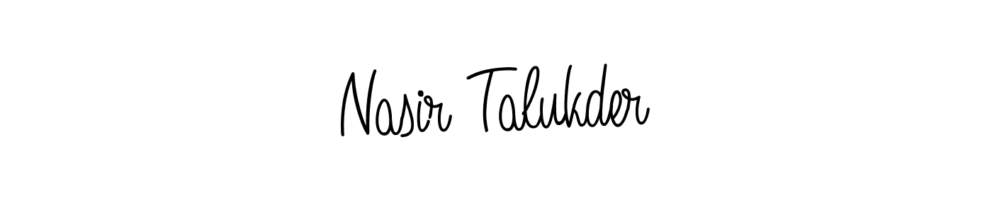 The best way (Angelique-Rose-font-FFP) to make a short signature is to pick only two or three words in your name. The name Nasir Talukder include a total of six letters. For converting this name. Nasir Talukder signature style 5 images and pictures png