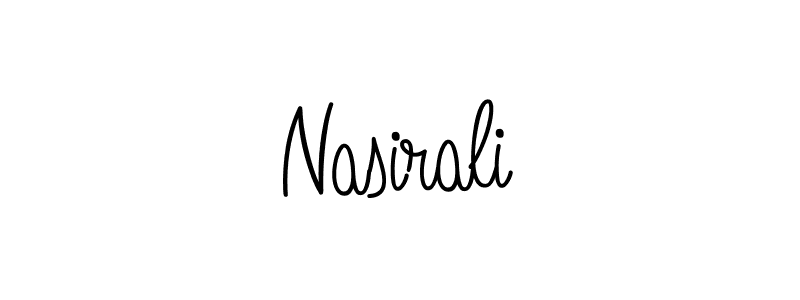 Make a beautiful signature design for name Nasirali. With this signature (Angelique-Rose-font-FFP) style, you can create a handwritten signature for free. Nasirali signature style 5 images and pictures png