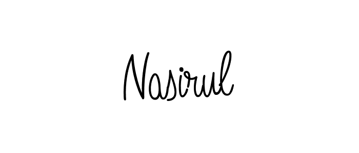 Design your own signature with our free online signature maker. With this signature software, you can create a handwritten (Angelique-Rose-font-FFP) signature for name Nasirul. Nasirul signature style 5 images and pictures png