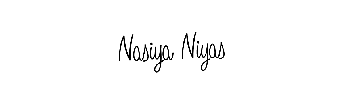 Create a beautiful signature design for name Nasiya Niyas. With this signature (Angelique-Rose-font-FFP) fonts, you can make a handwritten signature for free. Nasiya Niyas signature style 5 images and pictures png