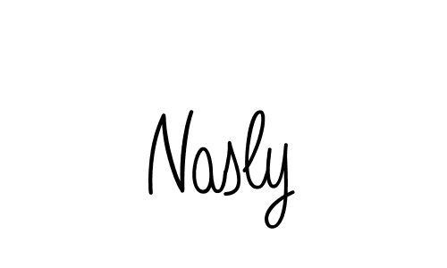 Nasly stylish signature style. Best Handwritten Sign (Angelique-Rose-font-FFP) for my name. Handwritten Signature Collection Ideas for my name Nasly. Nasly signature style 5 images and pictures png