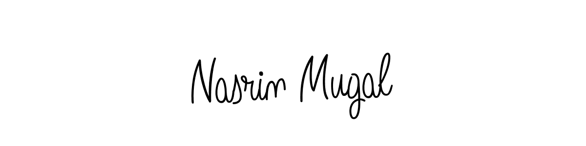 Design your own signature with our free online signature maker. With this signature software, you can create a handwritten (Angelique-Rose-font-FFP) signature for name Nasrin Mugal. Nasrin Mugal signature style 5 images and pictures png