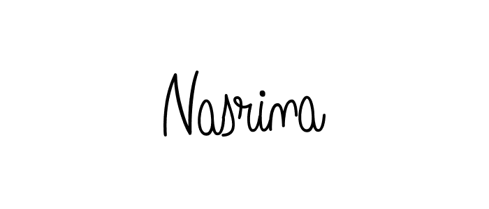Use a signature maker to create a handwritten signature online. With this signature software, you can design (Angelique-Rose-font-FFP) your own signature for name Nasrina. Nasrina signature style 5 images and pictures png
