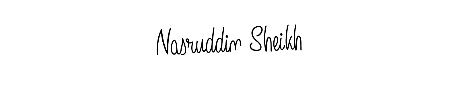 Create a beautiful signature design for name Nasruddin Sheikh. With this signature (Angelique-Rose-font-FFP) fonts, you can make a handwritten signature for free. Nasruddin Sheikh signature style 5 images and pictures png