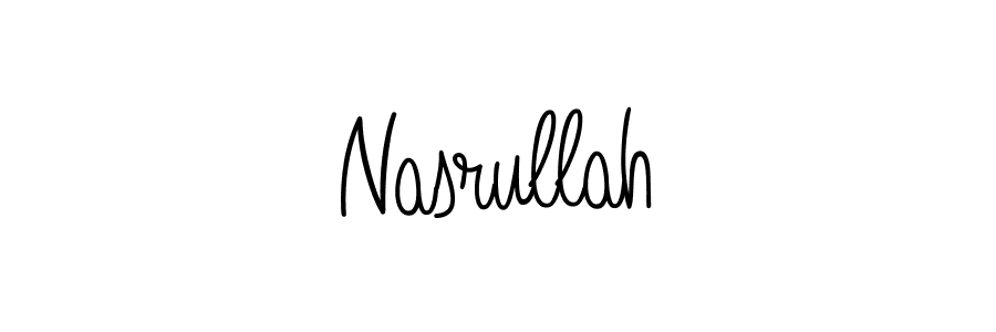 How to make Nasrullah signature? Angelique-Rose-font-FFP is a professional autograph style. Create handwritten signature for Nasrullah name. Nasrullah signature style 5 images and pictures png