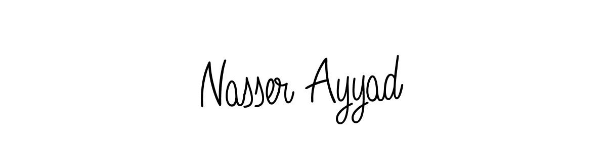 Use a signature maker to create a handwritten signature online. With this signature software, you can design (Angelique-Rose-font-FFP) your own signature for name Nasser Ayyad. Nasser Ayyad signature style 5 images and pictures png