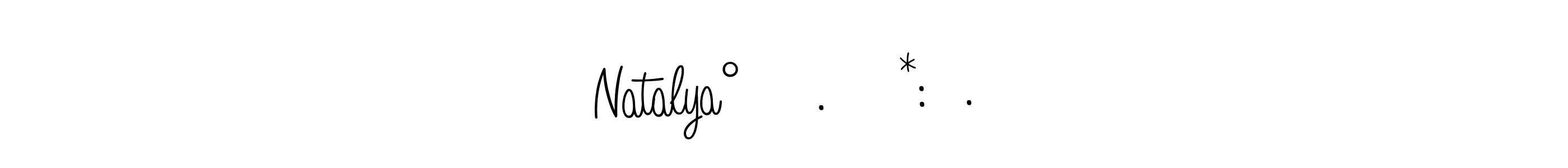 Make a beautiful signature design for name Natalya°❆⋆.ೃ࿔*:・.. With this signature (Angelique-Rose-font-FFP) style, you can create a handwritten signature for free. Natalya°❆⋆.ೃ࿔*:・. signature style 5 images and pictures png