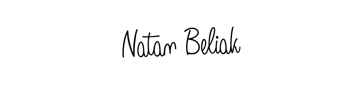 Use a signature maker to create a handwritten signature online. With this signature software, you can design (Angelique-Rose-font-FFP) your own signature for name Natan Beliak. Natan Beliak signature style 5 images and pictures png