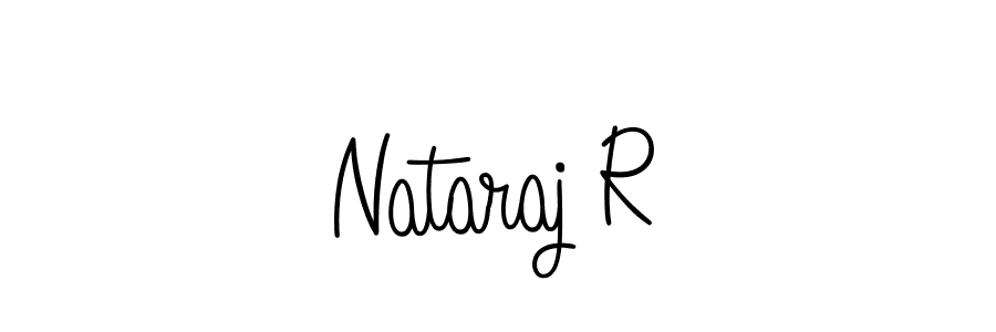 You should practise on your own different ways (Angelique-Rose-font-FFP) to write your name (Nataraj R) in signature. don't let someone else do it for you. Nataraj R signature style 5 images and pictures png