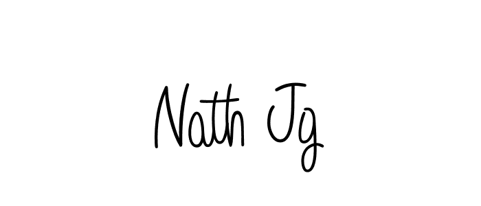 How to make Nath Jg name signature. Use Angelique-Rose-font-FFP style for creating short signs online. This is the latest handwritten sign. Nath Jg signature style 5 images and pictures png