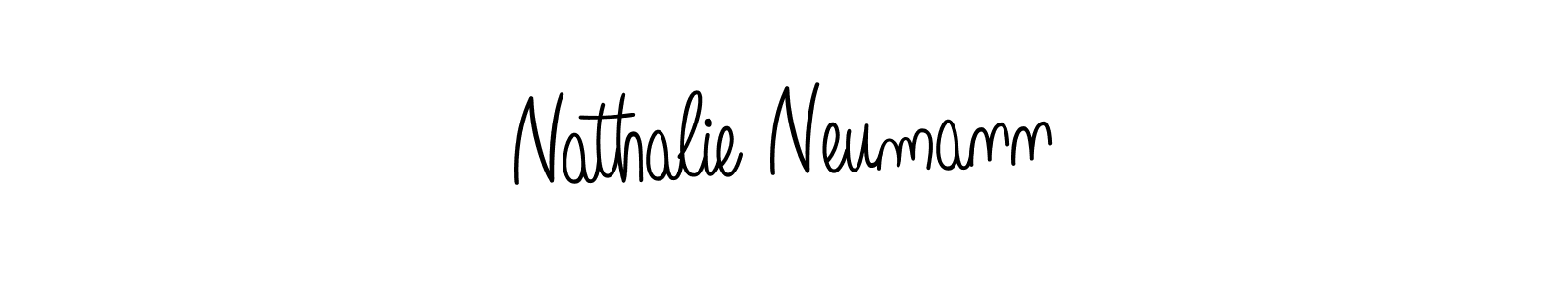 You should practise on your own different ways (Angelique-Rose-font-FFP) to write your name (Nathalie Neumann) in signature. don't let someone else do it for you. Nathalie Neumann signature style 5 images and pictures png