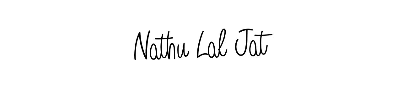 Create a beautiful signature design for name Nathu Lal Jat. With this signature (Angelique-Rose-font-FFP) fonts, you can make a handwritten signature for free. Nathu Lal Jat signature style 5 images and pictures png