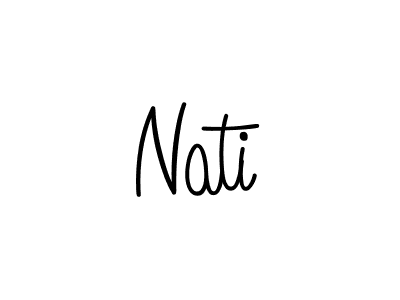 The best way (Angelique-Rose-font-FFP) to make a short signature is to pick only two or three words in your name. The name Nati include a total of six letters. For converting this name. Nati signature style 5 images and pictures png