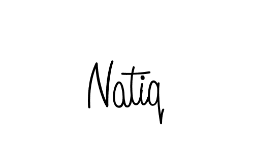 Make a beautiful signature design for name Natiq. With this signature (Angelique-Rose-font-FFP) style, you can create a handwritten signature for free. Natiq signature style 5 images and pictures png