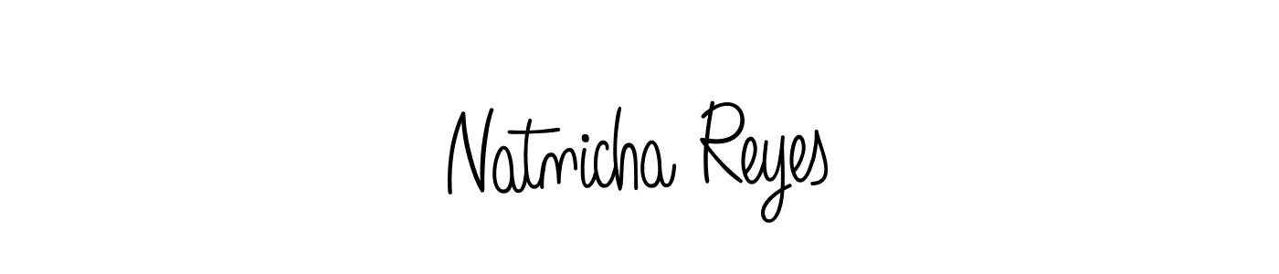 Create a beautiful signature design for name Natnicha Reyes. With this signature (Angelique-Rose-font-FFP) fonts, you can make a handwritten signature for free. Natnicha Reyes signature style 5 images and pictures png