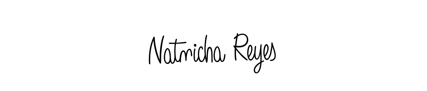 Create a beautiful signature design for name Natnicha Reyes. With this signature (Angelique-Rose-font-FFP) fonts, you can make a handwritten signature for free. Natnicha Reyes signature style 5 images and pictures png