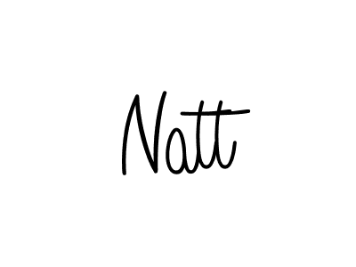 How to make Natt name signature. Use Angelique-Rose-font-FFP style for creating short signs online. This is the latest handwritten sign. Natt signature style 5 images and pictures png