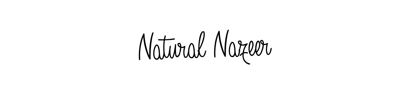 Make a beautiful signature design for name Natural Nazeer. With this signature (Angelique-Rose-font-FFP) style, you can create a handwritten signature for free. Natural Nazeer signature style 5 images and pictures png