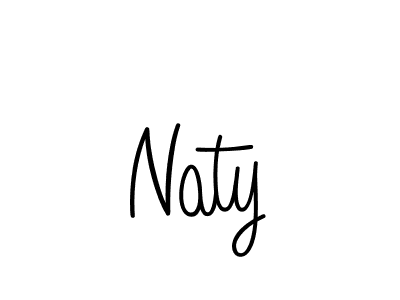 Use a signature maker to create a handwritten signature online. With this signature software, you can design (Angelique-Rose-font-FFP) your own signature for name Naty. Naty signature style 5 images and pictures png